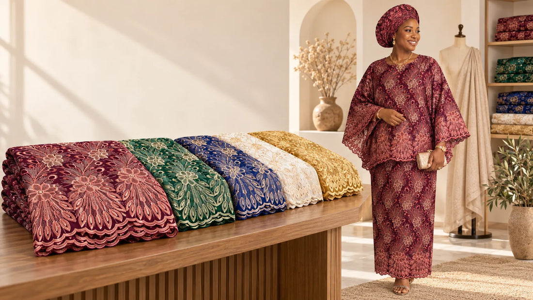Swiss Voile lace wholesale bundles in mixed colors with outfit inspiration
