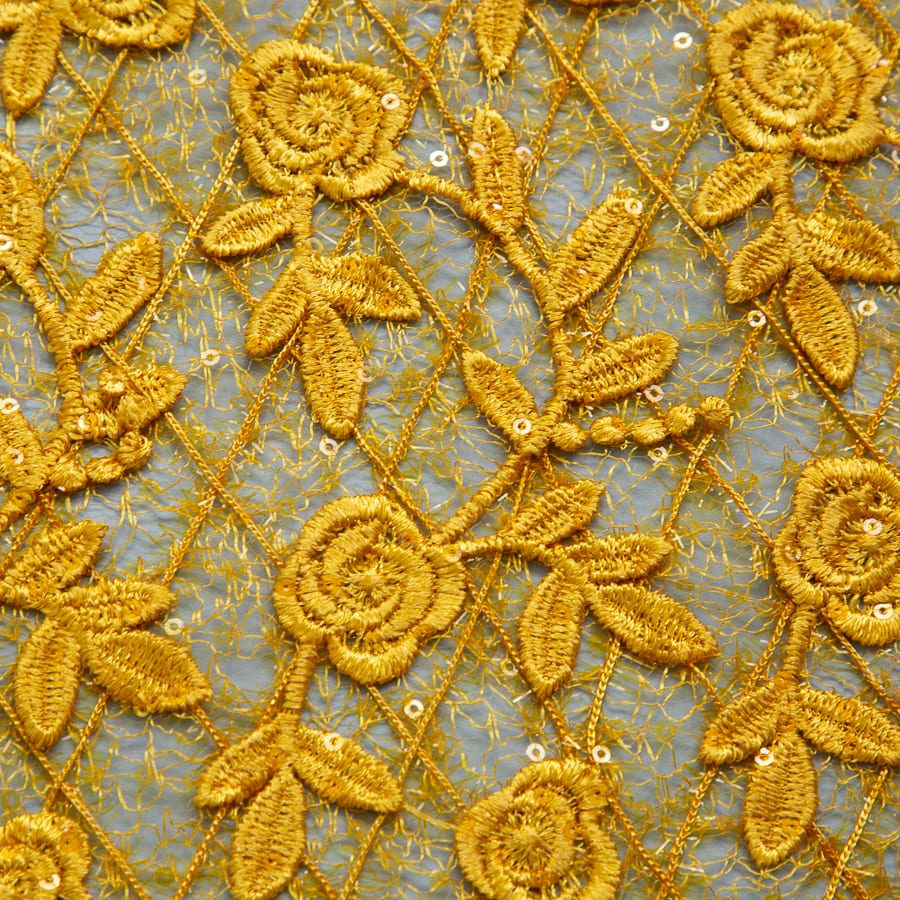[codex-media-9] French Mesh Lace Fabric with Sequins | 5 Yards/pc African Net Lace Fabric image 10
