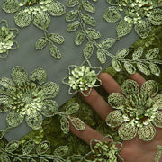 [codex-media-6] African Mesh Lace Fabric, French Net Lace Fabric with Sequins for Sewing Wedding/Party/Prom Dresses image 7