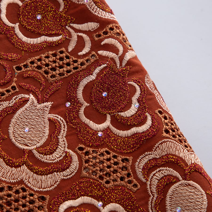 [codex-media-11] Swiss Voile Lace Fabric with Rhinestones | 5 Yards/pc African Cotton Lace Fabric image 12