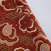 [codex-media-11] Swiss Voile Lace Fabric with Rhinestones | 5 Yards/pc African Cotton Lace Fabric image 12