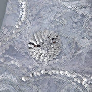 [codex-media-1] African Mesh Lace Fabric, French Net Lace Fabric with Sequins for Sewing Wedding/Party/Prom Dresses image 2