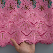 [codex-media-7] Wine Swiss Voile Lace Fabric 5 Yards | 4937 image 8