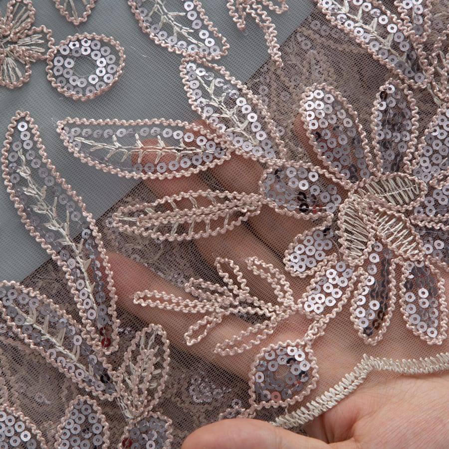 [codex-media-9] African Mesh Lace Fabric, French Net Lace Fabric with Sequins for Sewing Wedding/Party/Prom Dresses image 10