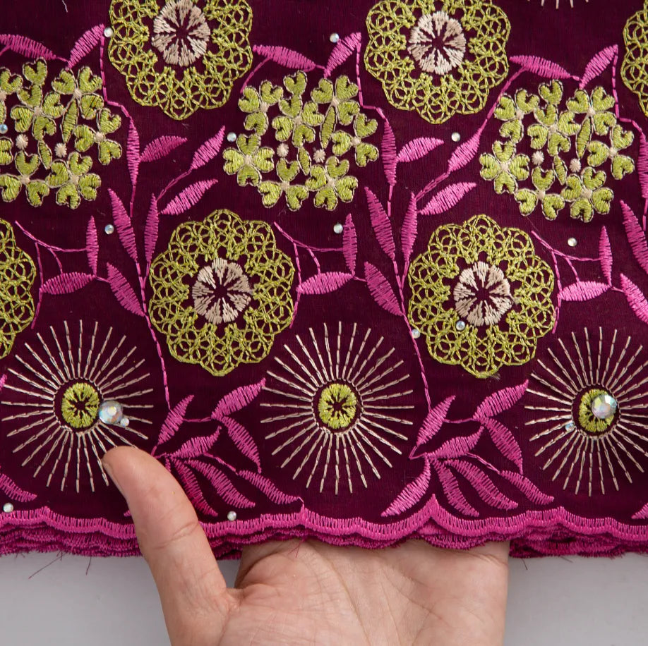 [codex-media-12] Brown Swiss Voile Lace Fabric 5 Yards | 4938 image 13