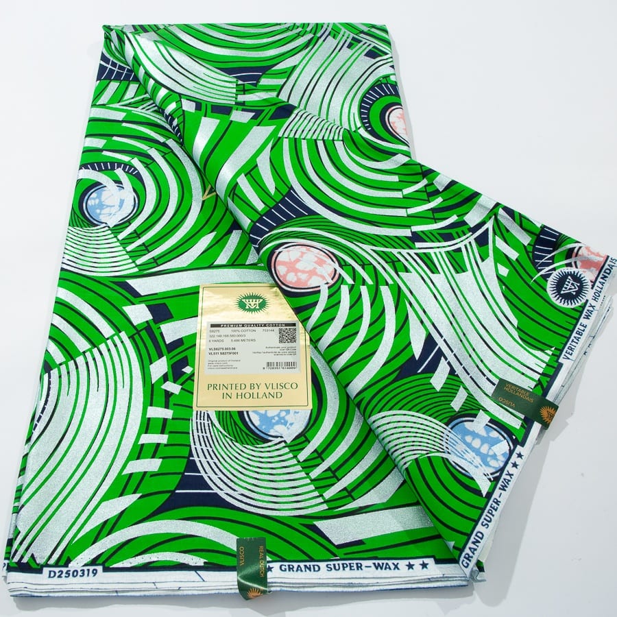[codex-media-1] African Wax Print Fabric 6 Yards | Double-Sided Party Material image 2