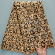 [codex-media-8] African Guipure Cord Lace Fabric with Rhinestones image 9