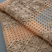 [codex-media-3] Golden Guipure Cord Lace Fabric with Rhinestones | 5 Yards/pc Nigerian Water Soluble Lace Fabric image 4