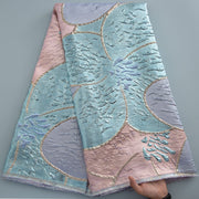 [codex-media-10] African Brocade Lace Fabric | 5 Yards/pc French Jacquard Lace Fabric image 11