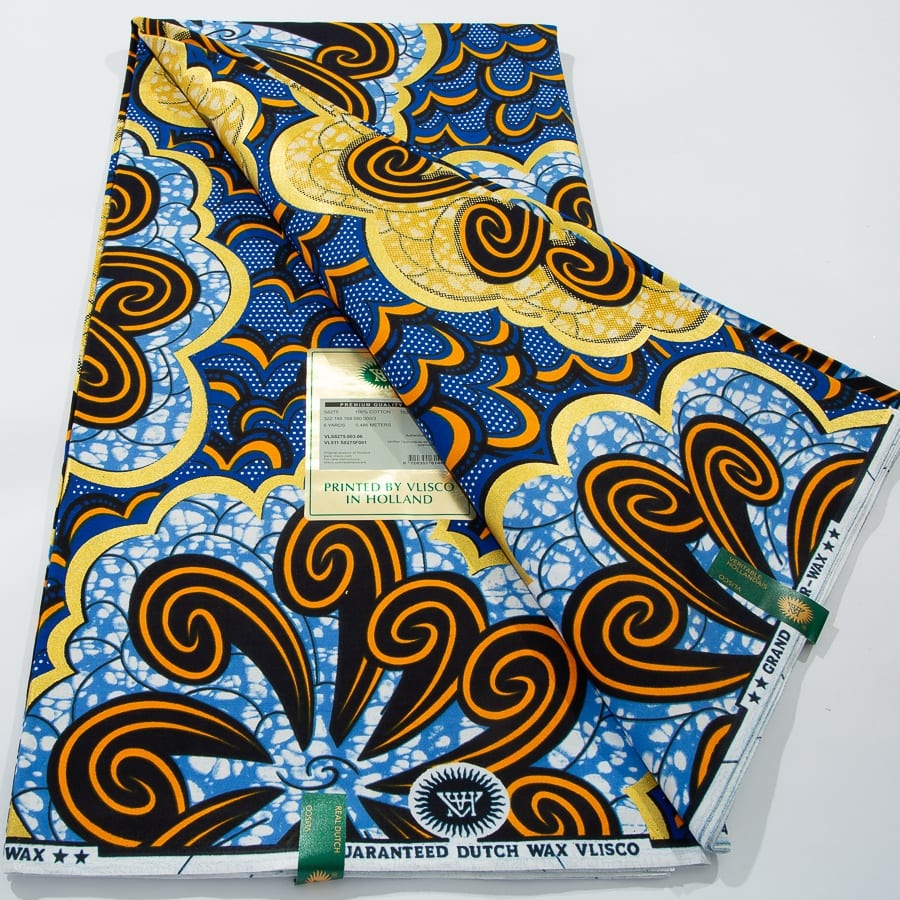 [codex-media-1] African Wax Print Fabric 6 Yards | Double-Sided Party Material image 2