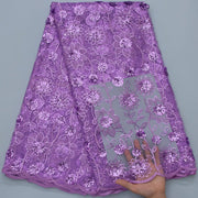 [codex-media-16] French Mesh Lace Fabric, African Net Lace Fabric with Sequins for Sewing Wedding/Party/Prom Dresses image 17