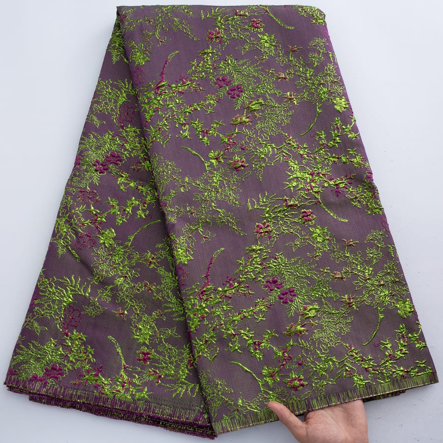 [codex-media-4] French Brocade Lace Fabric, African Jacquard Lace Fabric for Sewing Women Wedding/Party/Prom Dresses or Mini Dress image 5