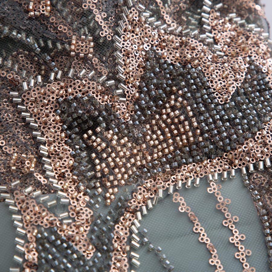 [codex-media-4] French Mesh Lace Fabric with Beads, African Luxury Sequins Lace Fabric for Sewing Wedding/Party/Prom Dresses  image 5