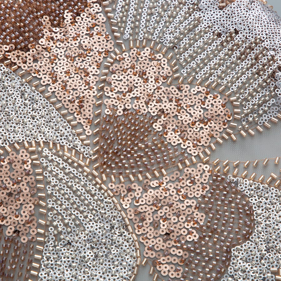 [codex-media-7] French Mesh Lace Fabric with Beads and Sequins, African Lace Fabric for Sewing Wedding Party Dresses image 8