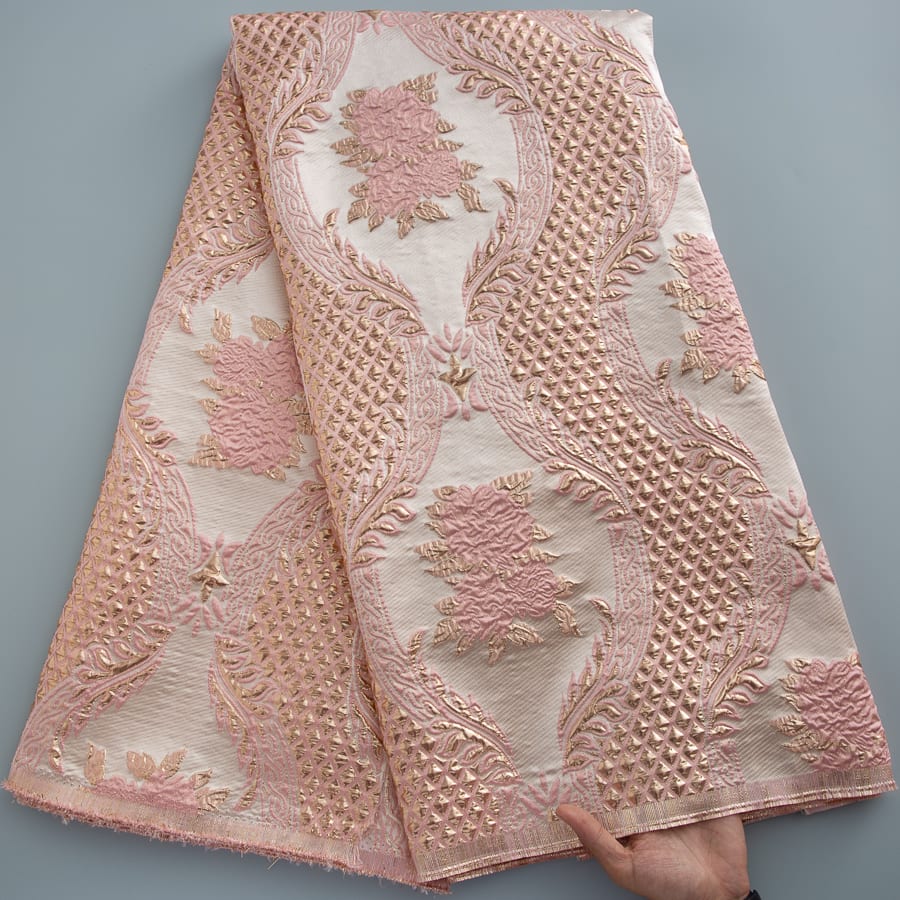 [codex-media-11] French Brocade Lace Fabric, African Jacquard Lace Fabric for Sewing Women Wedding/Party/Prom Dresses image 12