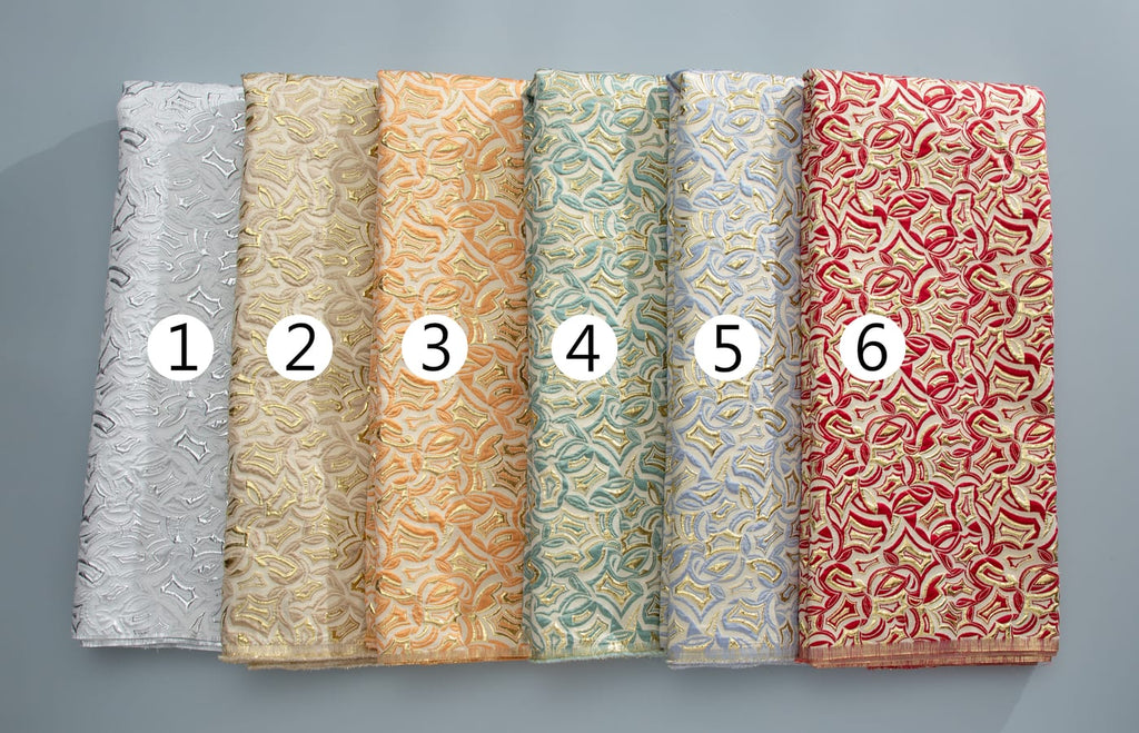 [codex-media-0] African Brocade Lace Fabric, French Jacquard Lace Fabric for Sewing Women Elegant Party Dresses image 1