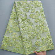 [codex-media-4] African Brocade Lace Fabric | 5 Yards/pc French Jacquard Lace Fabric image 5