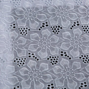[codex-media-3] White Swiss Voile Lace Fabric Rhinestones 5 Yards | 4934 image 4