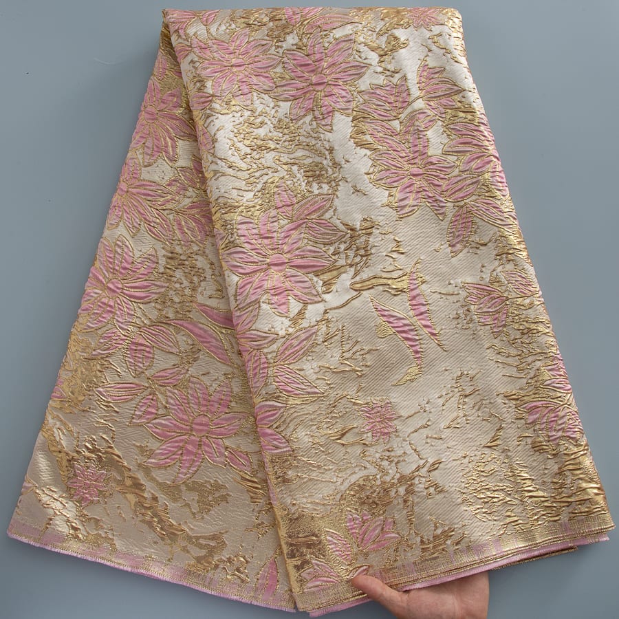 [codex-media-3] African Brocade Lace Fabric, French Jacquard Lace Fabric for Sewing Women Elegant Party Dresses image 4