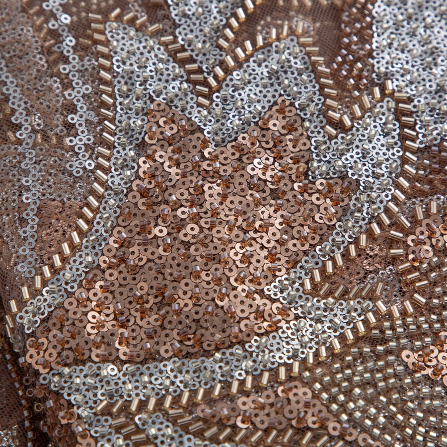 [codex-media-6] French Mesh Lace Fabric with Beads, African Luxury Sequins Lace Fabric for Sewing Wedding/Party/Prom Dresses  image 7