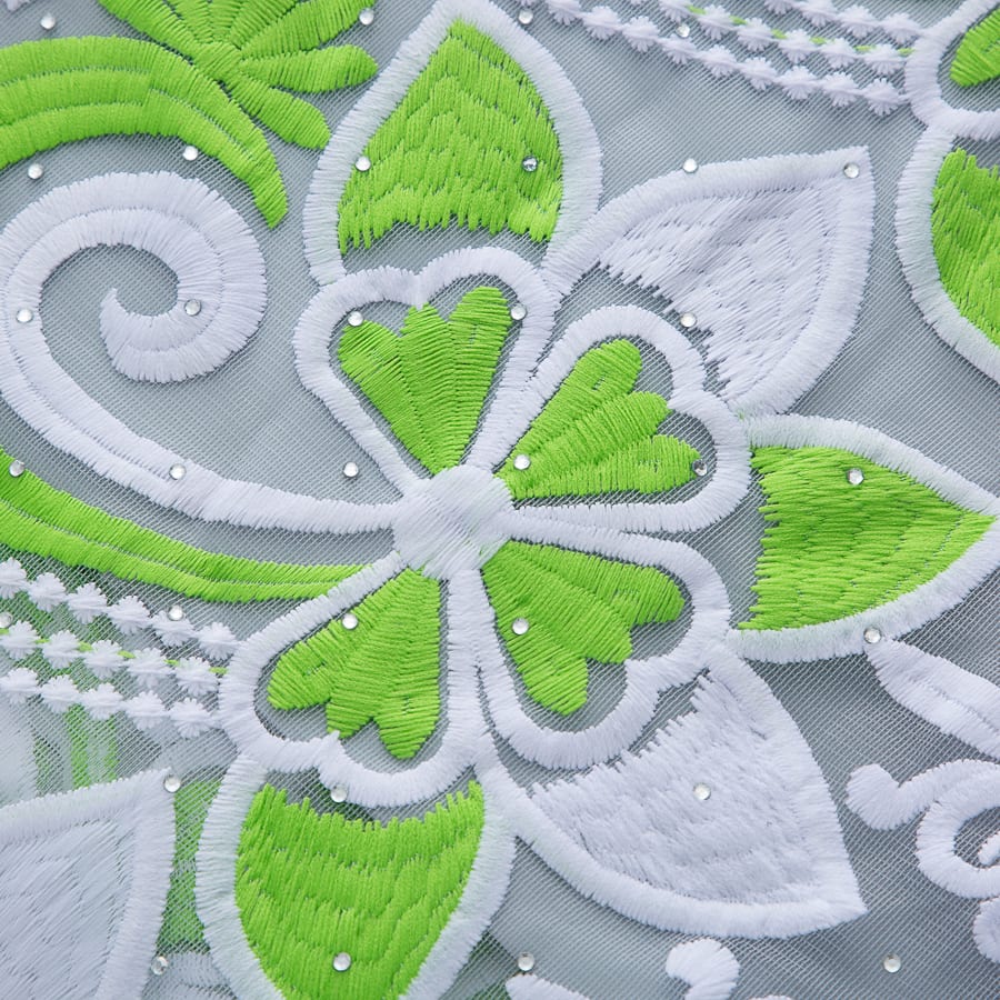 [codex-media-3] French Mesh Lace Fabric with Sequins | 5 Yards/pc African Net Lace Fabric image 4