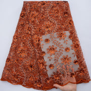 [codex-media-19] African Mesh Lace Fabric, French Net Lace Fabric with Sequins for Sewing Wedding/Party/Prom Dresses image 20