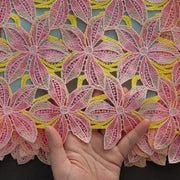 [codex-media-13] African Guipure Cord Lace Fabric with Rhinestones image 14