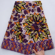 [codex-media-11] African Wax Lace Fabric, Nigerian Embroidery Lace Fabric for Sewing  Women Wedding/Party/Prom Dresses image 12