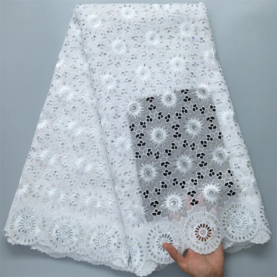 [codex-media-2] Green Swiss Voile Lace Fabric 5 Yards | 4949 image 3