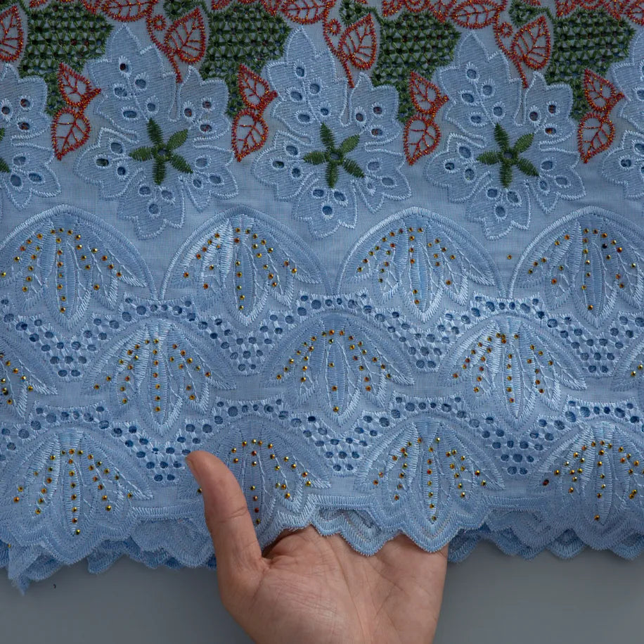 [codex-media-9] Wine Swiss Voile Lace Fabric 5 Yards | 4937 image 10