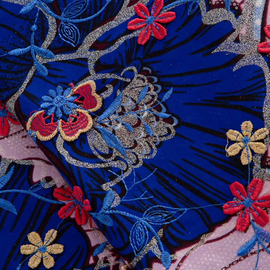 [codex-media-18] African Wax Lace Fabric, Nigerian Embroidery Lace Fabric for Sewing  Women Wedding/Party/Prom Dresses image 19
