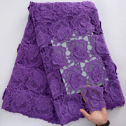 [codex-media-0] Guipure Cord Lace Fabric Purple Floral 4929 image 1