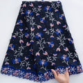 [codex-media-2] Swiss Voile Lace Fabric with Rhinestones, African Cotton 3D Embroidery Lace Fabric for Sewing Wedding Party/Prom Dresses  image 3