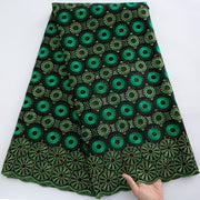 [codex-media-3] Swiss Voile Lace Fabric with Rhinestones | 5 Yards/pc African Cotton Lace Fabric image 4