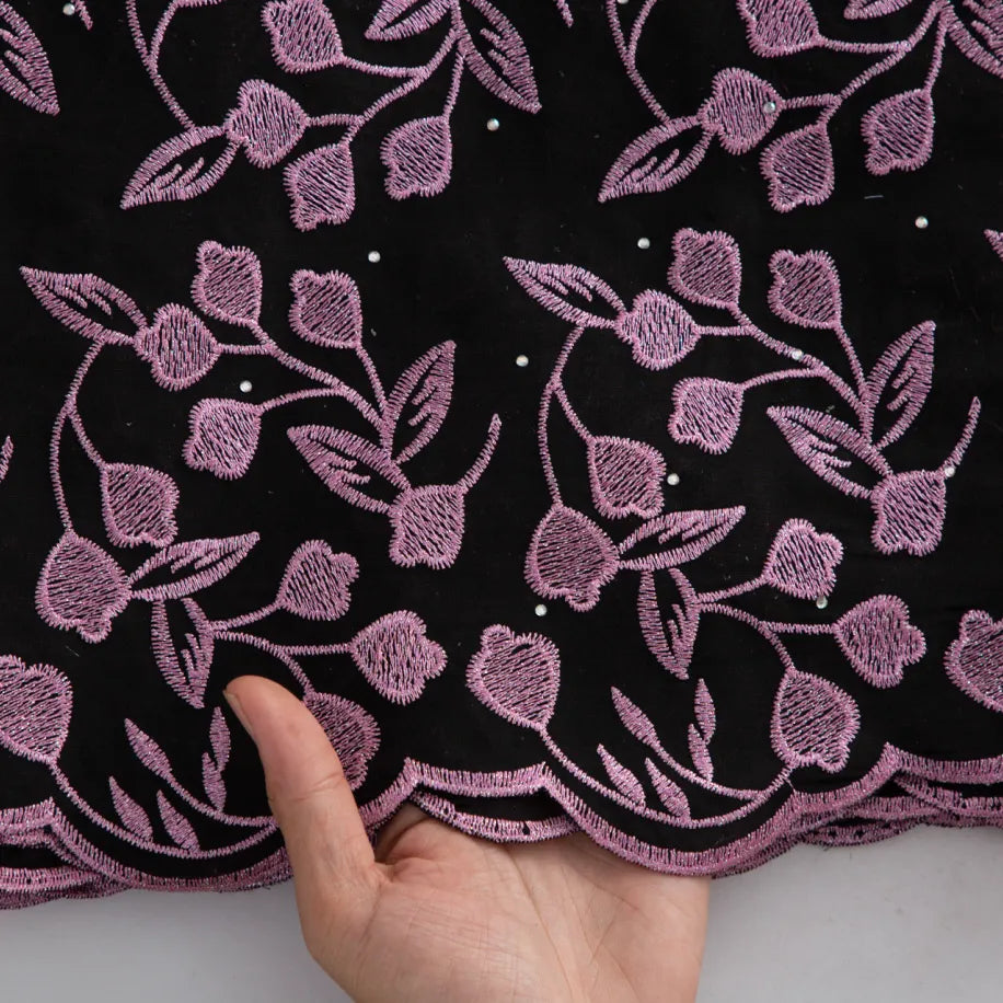 [codex-media-15] White +Gold Swiss Voile Lace Fabric 5 Yards | 4939 image 16
