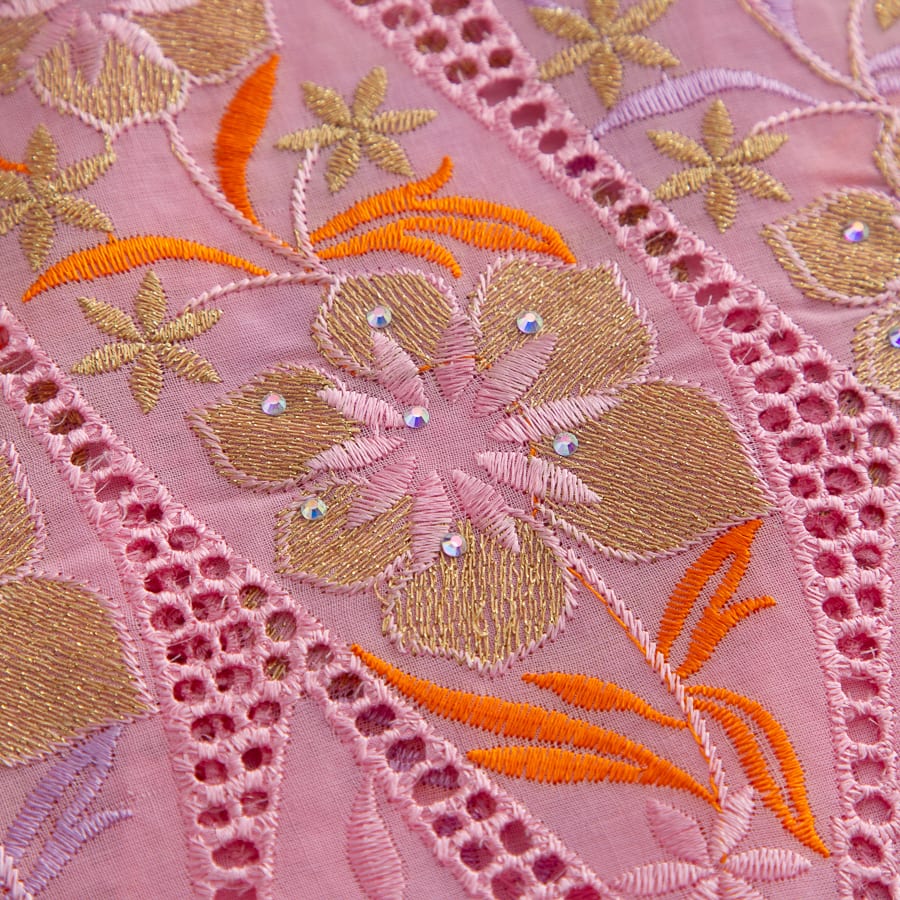 [codex-media-15] Swiss Voile Lace Fabric with Rhinestones | 5 Yards/pc African Cotton Lace Fabric image 16