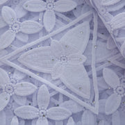 [codex-media-9] White African Mesh Lace Fabric, French Net Lace Fabric with Sequins for  Sewing Wedding/Party/Prom Dresses image 10