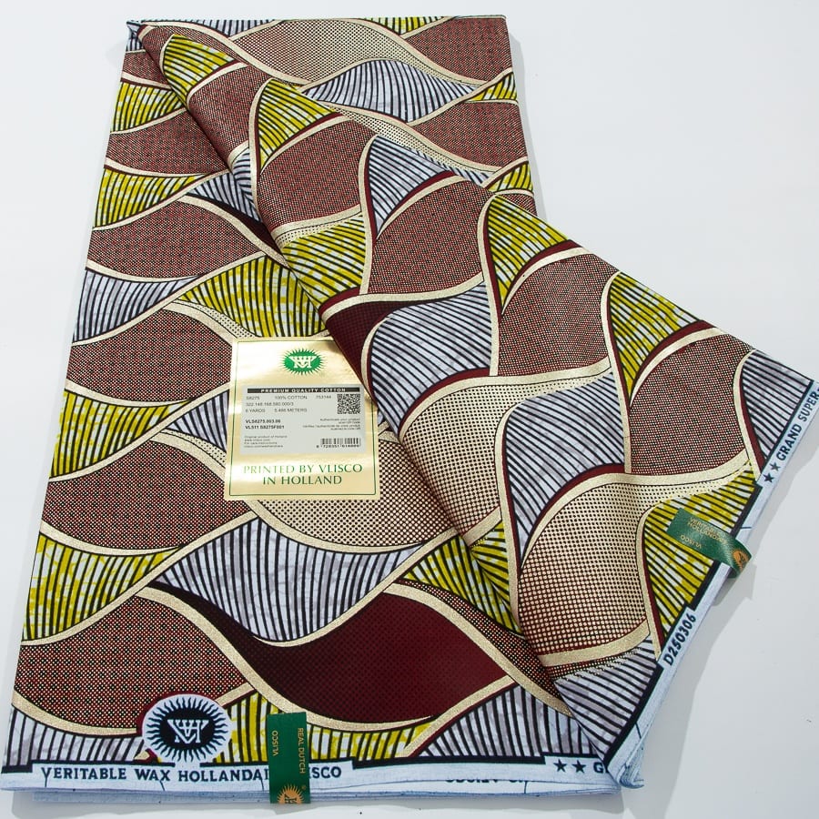 [codex-media-2] African Wax Print Fabric 6 Yards | Double-Sided Party Material image 3
