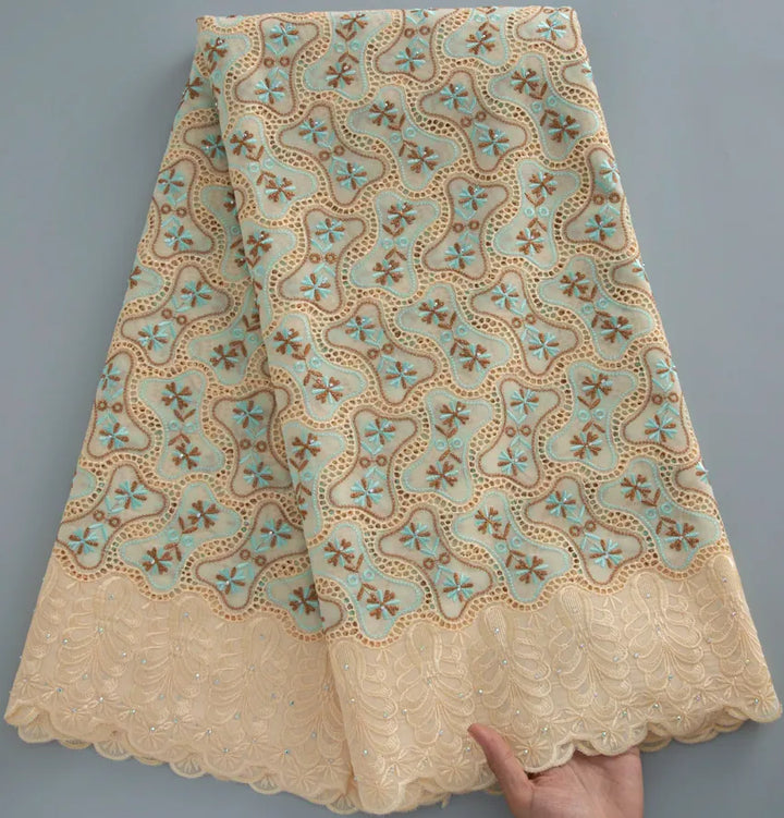 [codex-media-0] Yellow Swiss Voile Lace Fabric 5 Yards | 4935 image 1