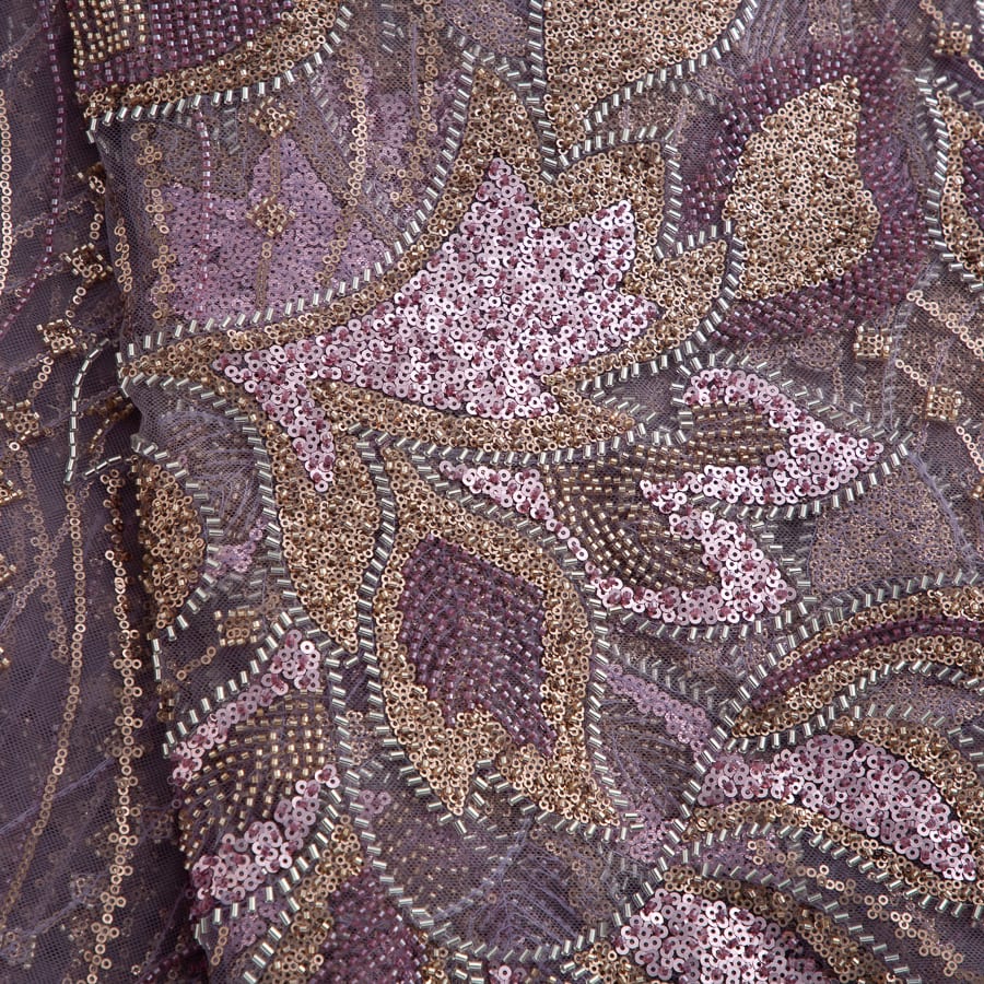 [codex-media-10] French Mesh Lace Fabric with Beads, African Luxury Sequins Lace Fabric for Sewing Wedding/Party/Prom Dresses  image 11