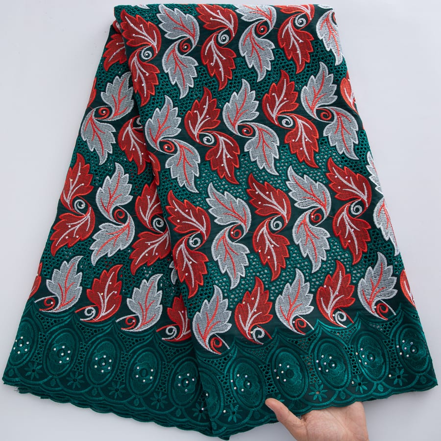 [codex-media-8] Swiss Voile Lace Fabric with Rhinestones, African Cotton Lace Fabric for Sewing Wedding Party/Prom Dresses image 9