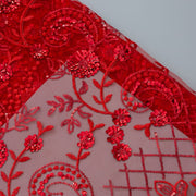 [codex-media-11] African Mesh Lace Fabric, French Net Lace Fabric with Sequins for Sewing Wedding/Party/Prom Dresses image 12