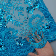 [codex-media-9] African Mesh Lace Fabric, French Net Lace Fabric with Sequins for Sewing Wedding/Party/Prom Dresses image 10