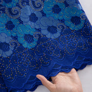 [codex-media-15] 5 Yards/pc Swiss Voile Lace Fabric with Rhinestones, African Cotton Lace Fabric for Sewing Women Wedding Party Dresses image 16