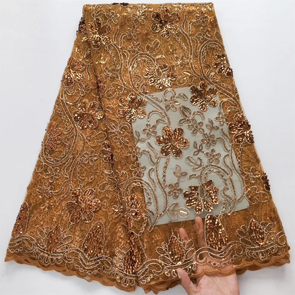 [codex-media-16] African Mesh Lace Fabric 5 Yards | 4931 image 17