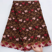 [codex-media-0] Swiss Voile Lace Fabric with Rhinestones | 5 Yards/pc African Cotton Lace Fabric image 1