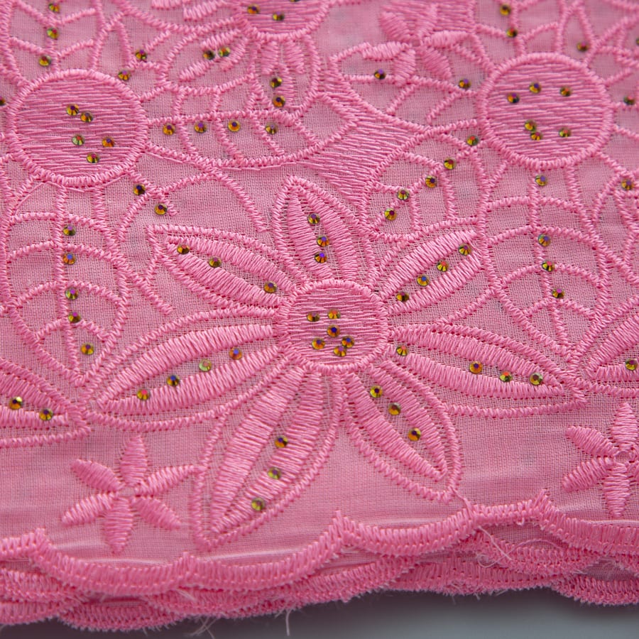 [codex-media-10] Swiss Voile Lace Fabric with Rhinestones, African Cotton Lace Fabric for Sewing Wedding Party/Prom Dresses image 11