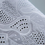 [codex-media-6] White Swiss Voile Lace Fabric with Rhinestones, African Cotton Lace Fabric for Sewing Wedding Party Dresses image 7