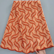[codex-media-6] Swiss Voile Lace Fabric with Rhinestones | 5 Yards/pc African Cotton Lace Fabric image 7