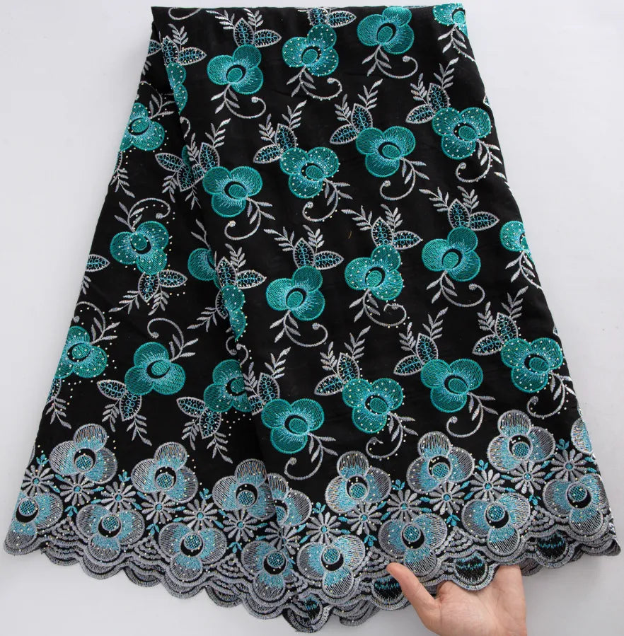 [codex-media-16] Blue Swiss Voile Lace Fabric 5 Yards | 4943 image 17